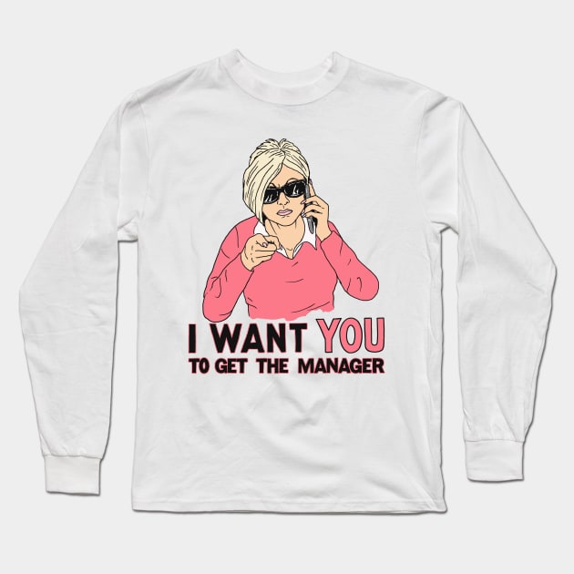 Aunt Karen Long Sleeve T-Shirt by Hillary White Rabbit